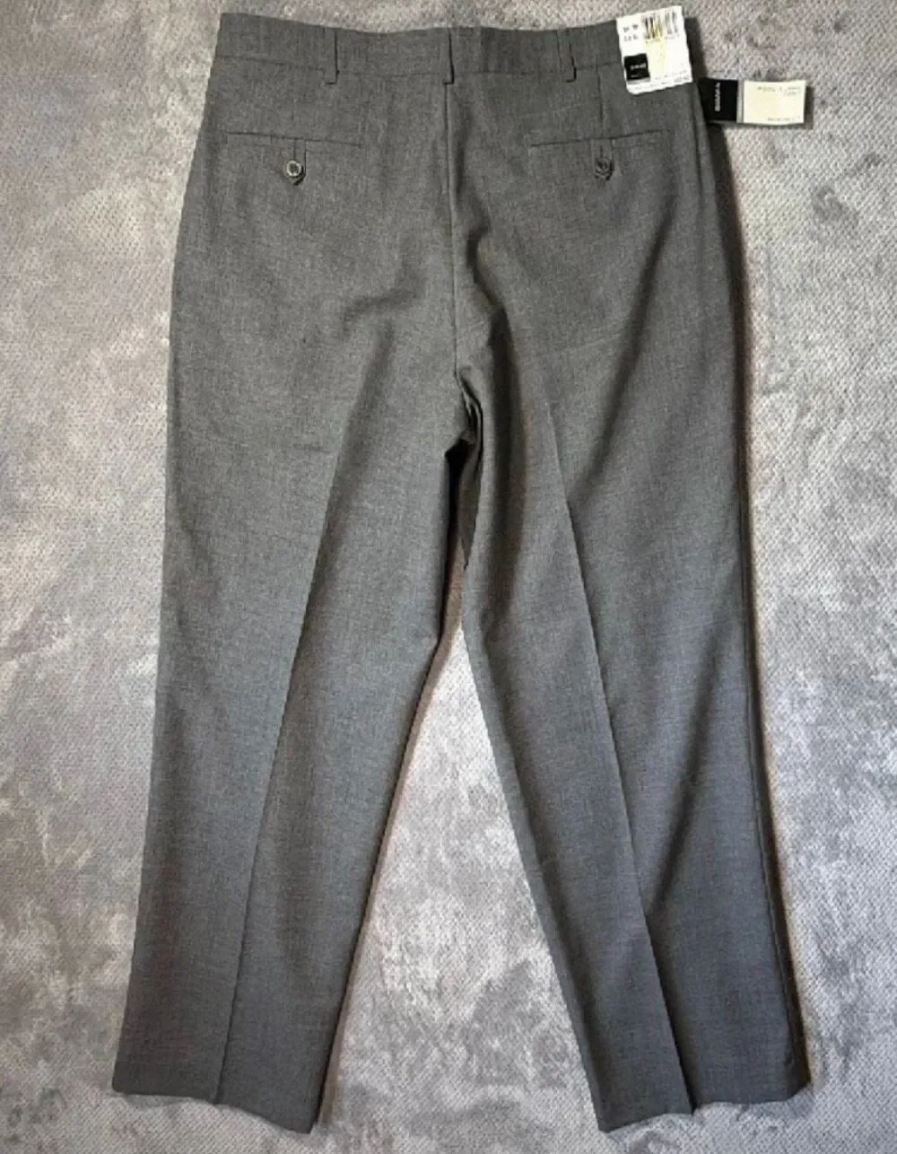 Slates by Dockers Men’s 34x32 Gray Wool Blend Dress Pants Relaxed Fit NEW #1700
